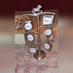 Belk Vintage Baby Photo Silver Tone Metal Tree New With Tags